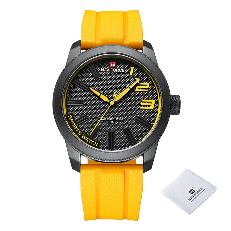 Classic Textured Black Dial Sportswatch for Men