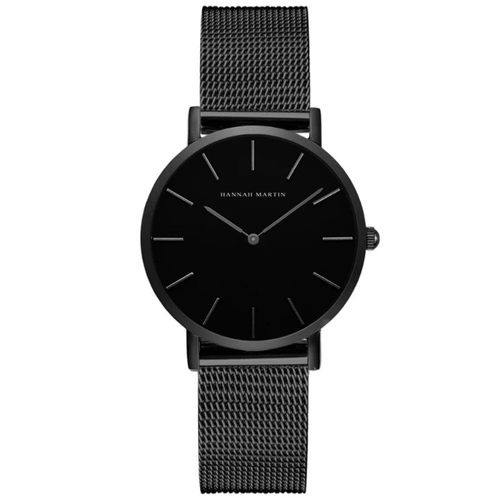 Mesh Strap Round Pointer Quartz Watch for Women