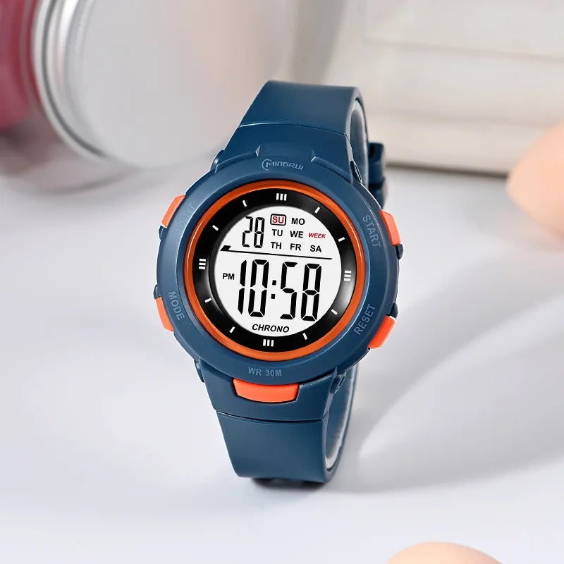 Fun Color Unisex Sporty Luminous Kid's Digital Watch