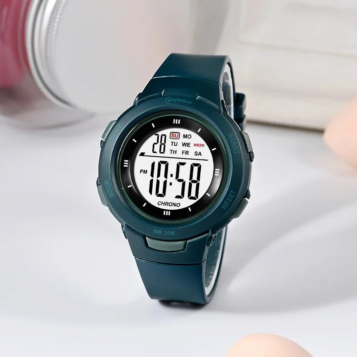 Fun Color Unisex Sporty Luminous Kid's Digital Watch