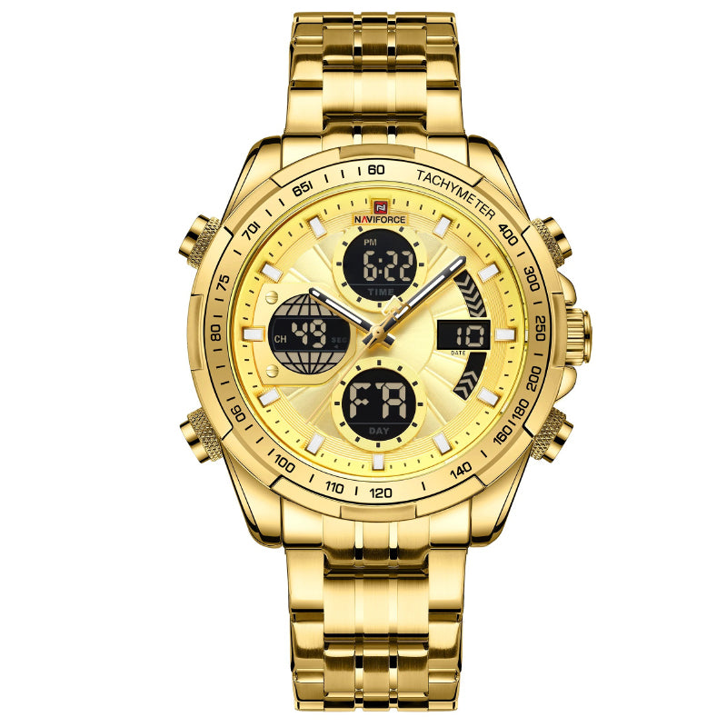 Modern Luxury Dual Display Chronograph Quartz Watch for Men