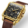 Classic Trend Luminous Square Case Chronograph Quartz Watch