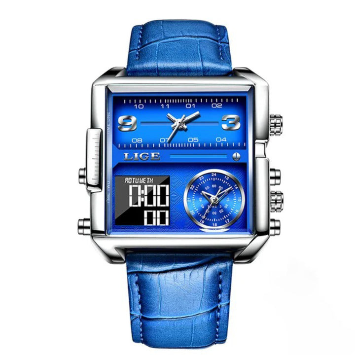 Multiple Time Display Luxury Quartz Watch for Men