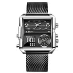 Multiple Time Display Luxury Quartz Watch for Men