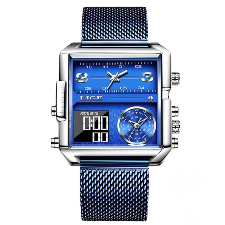 Multiple Time Display Luxury Quartz Watch for Men