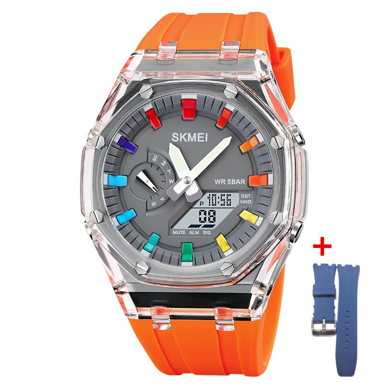 Colorful Dual Display Electronic Watch for Men