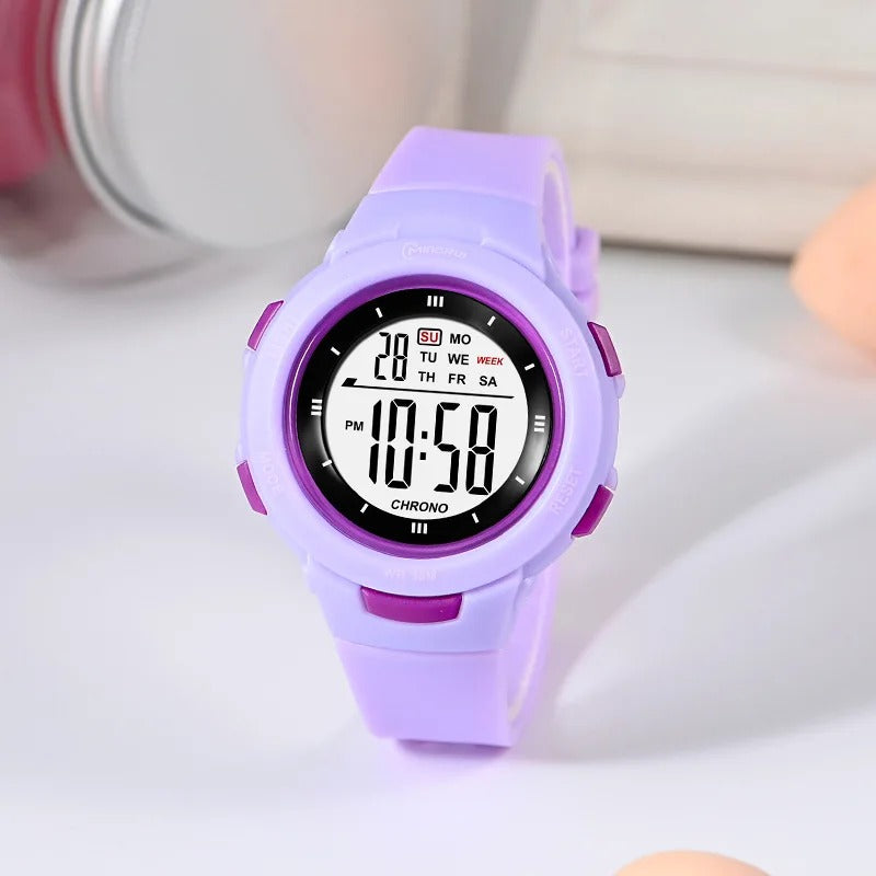 Fun Color Unisex Sporty Luminous Kid's Digital Watch