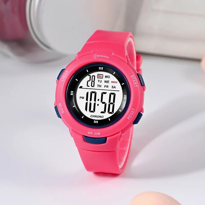 Fun Color Unisex Sporty Luminous Kid's Digital Watch