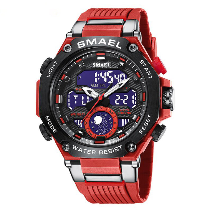 Trendy Men's Dual Display Electronic Sports Watch