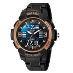 5Bar Waterproof Dual Time Military Wrist Watch for Men