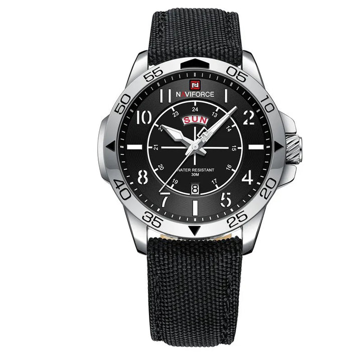 Military Style Luminous Nylon Strap Quartz Wristwatch