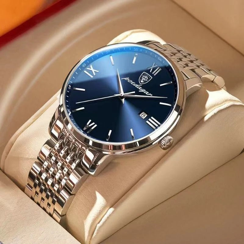 Luxurious Business Style with Roman Numerals Dials Quartz Watch for Men