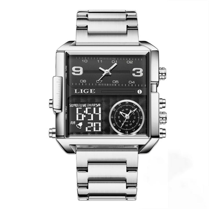 Multiple Time Display Luxury Quartz Watch for Men