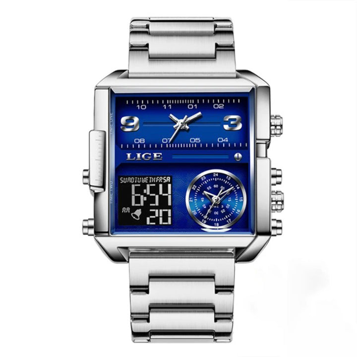 Multiple Time Display Luxury Quartz Watch for Men