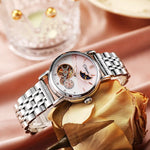 Women's Rotatable Flower Automatic Moon Phase Watch
