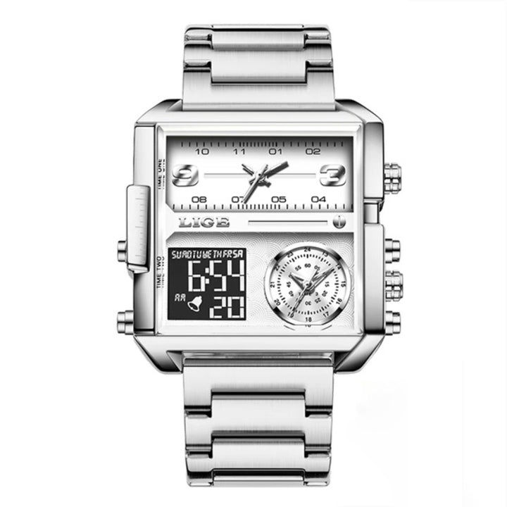 Multiple Time Display Luxury Quartz Watch for Men