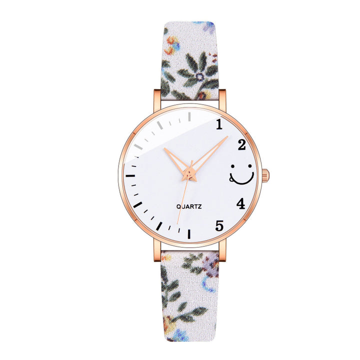 Spring Floral Strap Casual Quartz Watch for Women