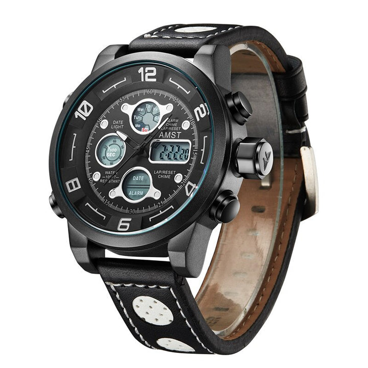 Top Notch Hybrid Dial Display Sports Watch