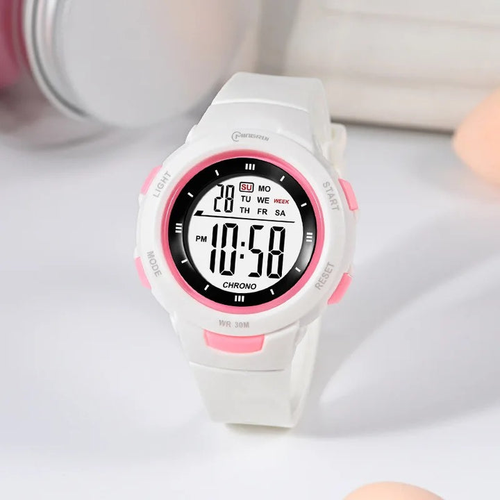 Fun Color Unisex Sporty Luminous Kid's Digital Watch