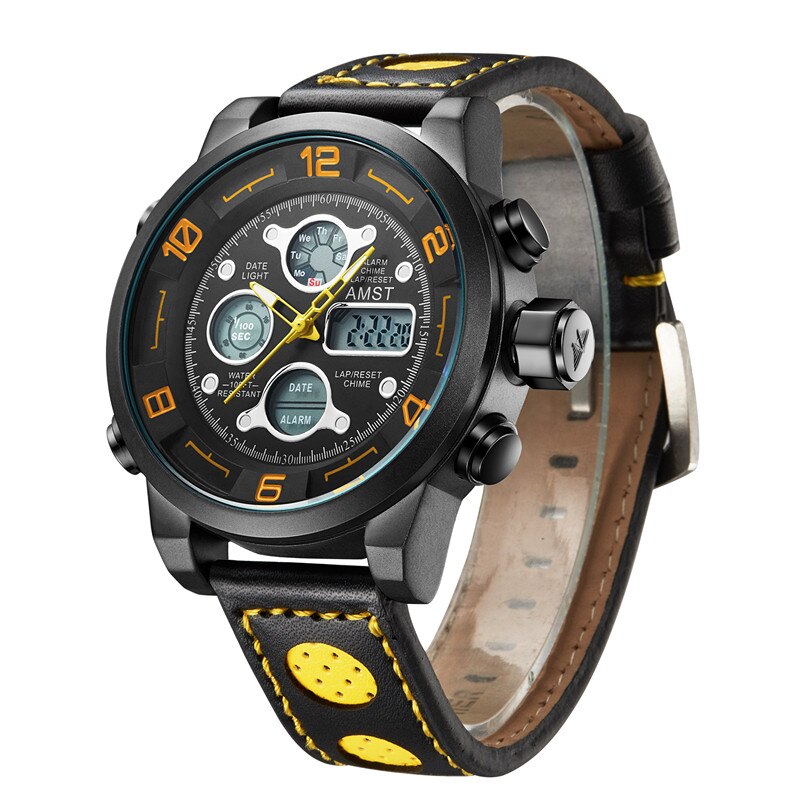 Top Notch Hybrid Dial Display Sports Watch