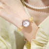 Romantic Pearl Beaded Quartz Watch Bracelet for Women