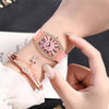 Casual Groovy Dial Display Quartz Watch for Women