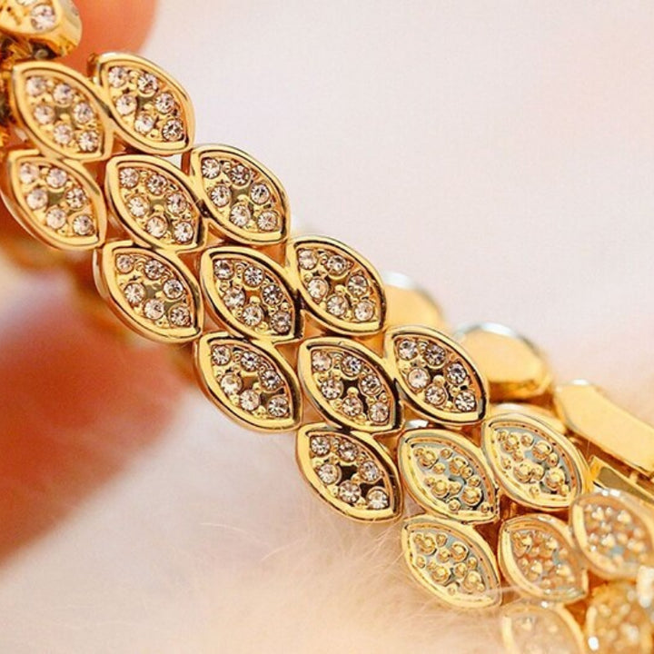 Regal Rhinestone Studded Quartz Watches for Women