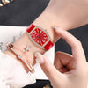 Casual Groovy Dial Display Quartz Watch for Women