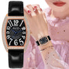 Casual Groovy Dial Display Quartz Watch for Women