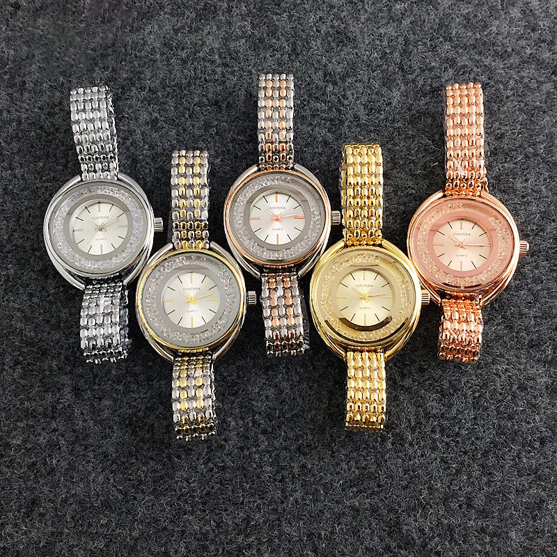 Rhinestone Studded Luxurious Quartz Watches for Women