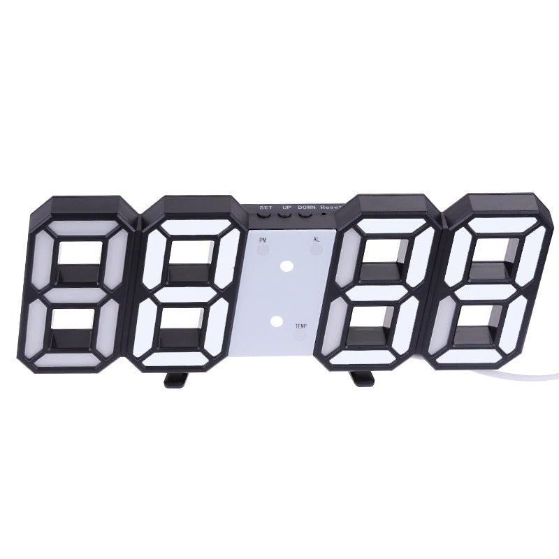 Modern 3D Large Digital LED Display Wall Clocks