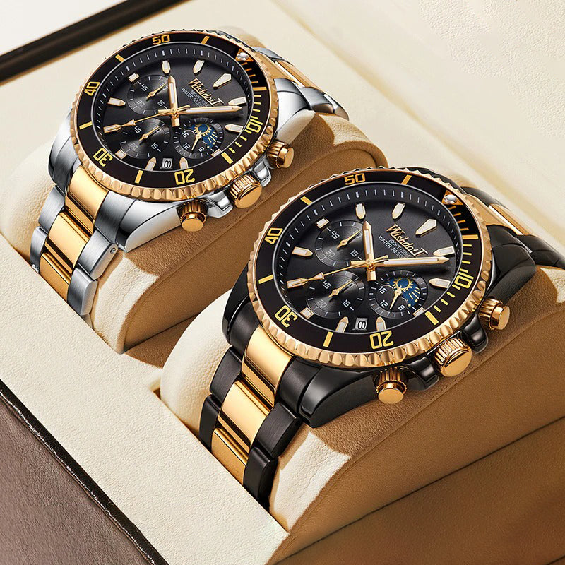 Classic Streamlined Multi-Function Men's Chronograph Watches
