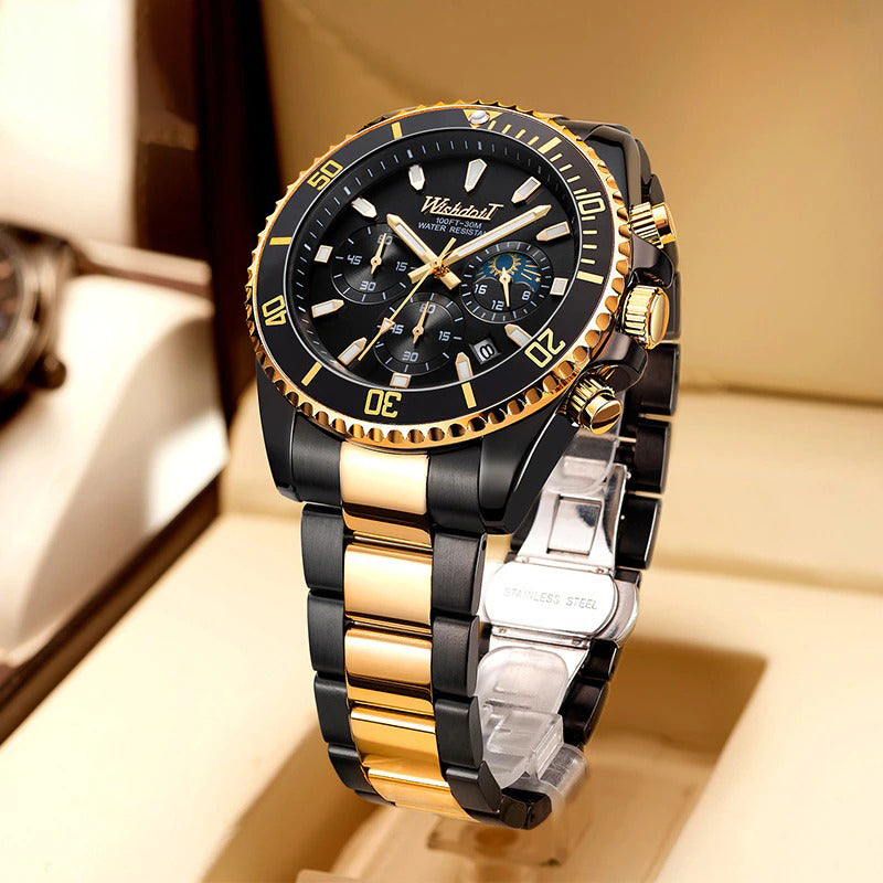 Classic Streamlined Multi-Function Men's Chronograph Watches