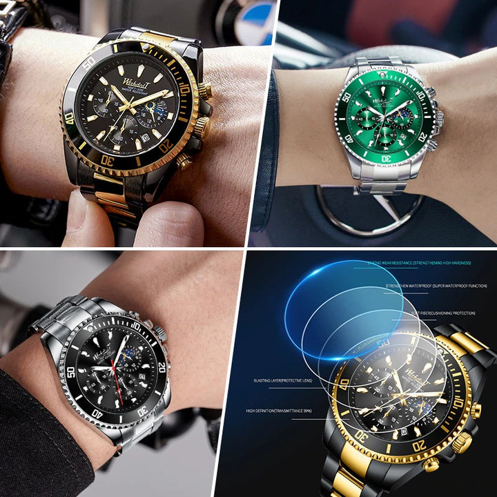 Classic Streamlined Multi-Function Men's Chronograph Watches