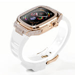 Rhinestone-studded Case with Rubber Strap Mod Kit for Apple Watches
