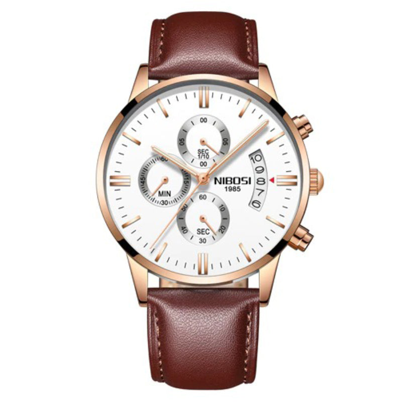 Luxurious Men's High-Fashion Rattrapante Chronograph Quartz Watches