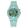 Cartoon Designs Luminous Flashing Lights Silicone Strap Kid's Watches