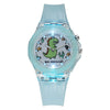 Cartoon Designs Luminous Flashing Lights Silicone Strap Kid's Watches