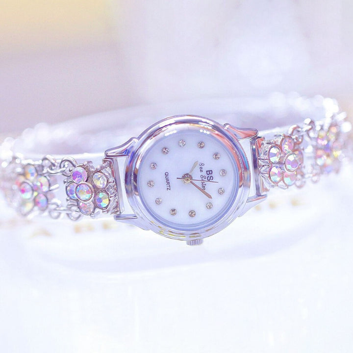 Spring Fling Rhinestone Accent Dial Quartz Watch Bracelet