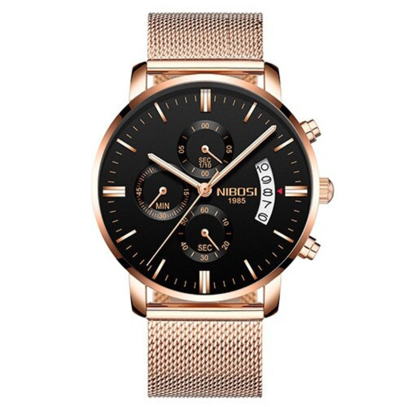 Luxurious Men's High-Fashion Rattrapante Chronograph Quartz Watches