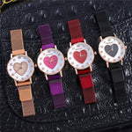 Romantic Glistening Love Heart Dial Quartz Watches