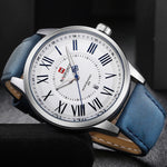 Classic Roman Numeral Dial with Soft Vegan Leather Quartz Watches