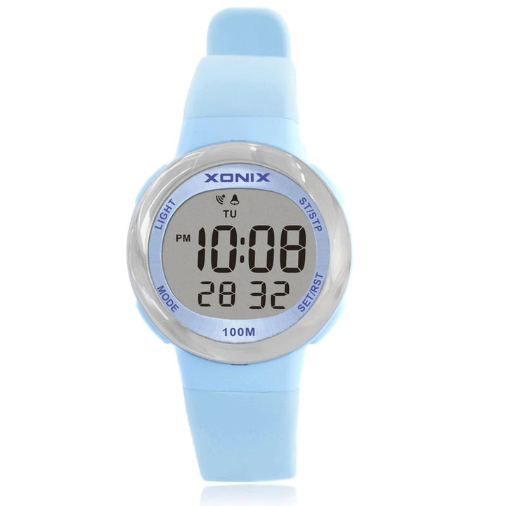 Bright-colored Digital Sports Watches with Durable Rubber Strap