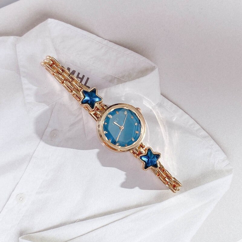 Celestial Blue Star Accented Bracelet Quartz Watches