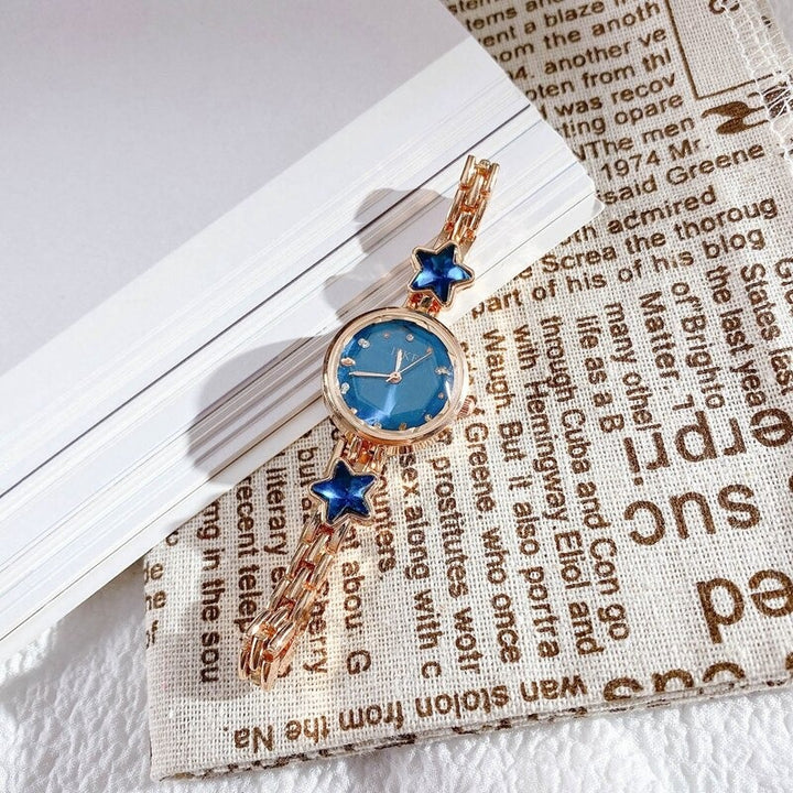 Celestial Blue Star Accented Bracelet Quartz Watches