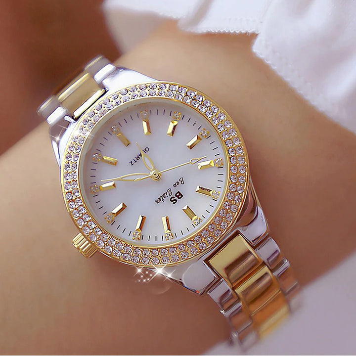 Lush Fashion Rhinestone Encrusted Quartz Watches