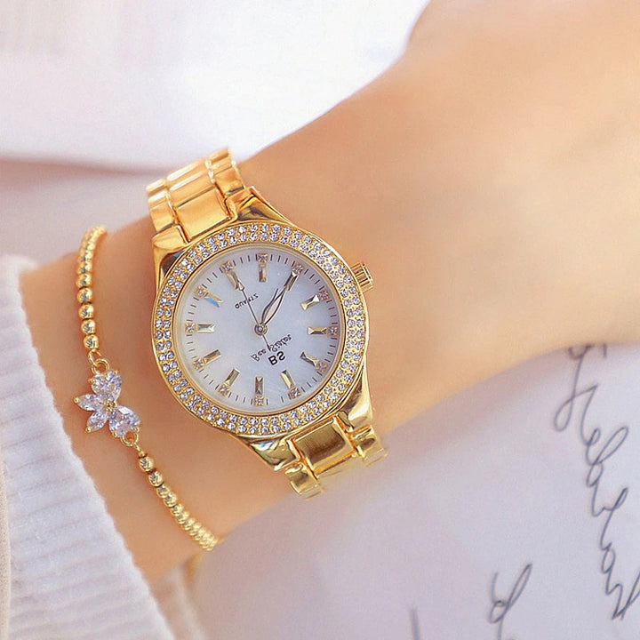 Lush Fashion Rhinestone Encrusted Quartz Watches