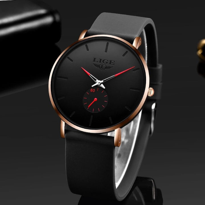 Ultra-thin Trend in Minimalist Dial and Silicone Strap Quartz Watches