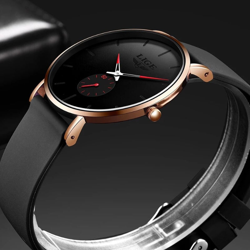 Ultra-thin Trend in Minimalist Dial and Silicone Strap Quartz Watches