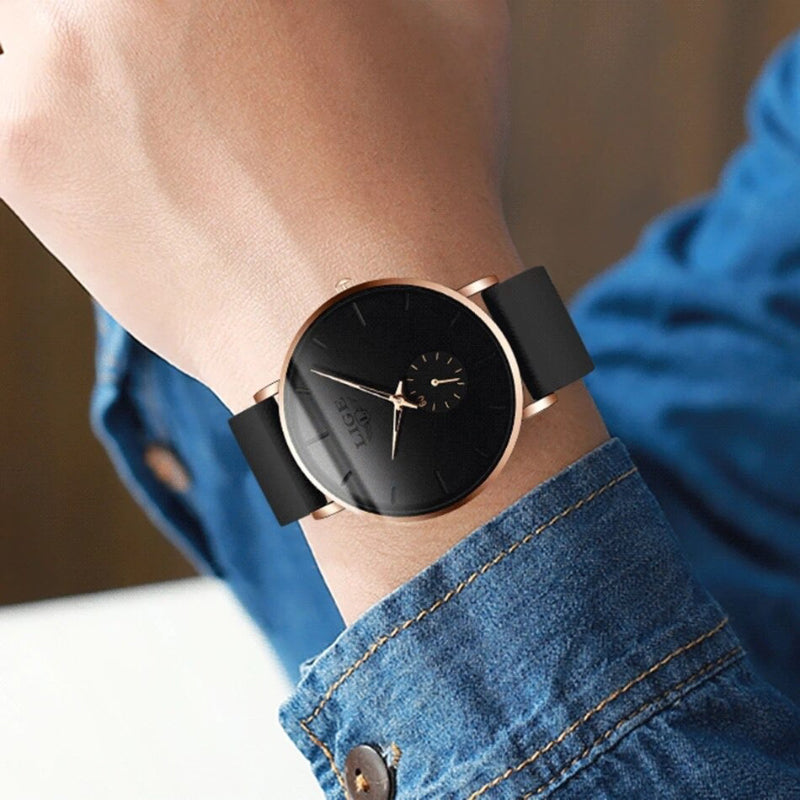 Ultra-thin Trend in Minimalist Dial and Silicone Strap Quartz Watches